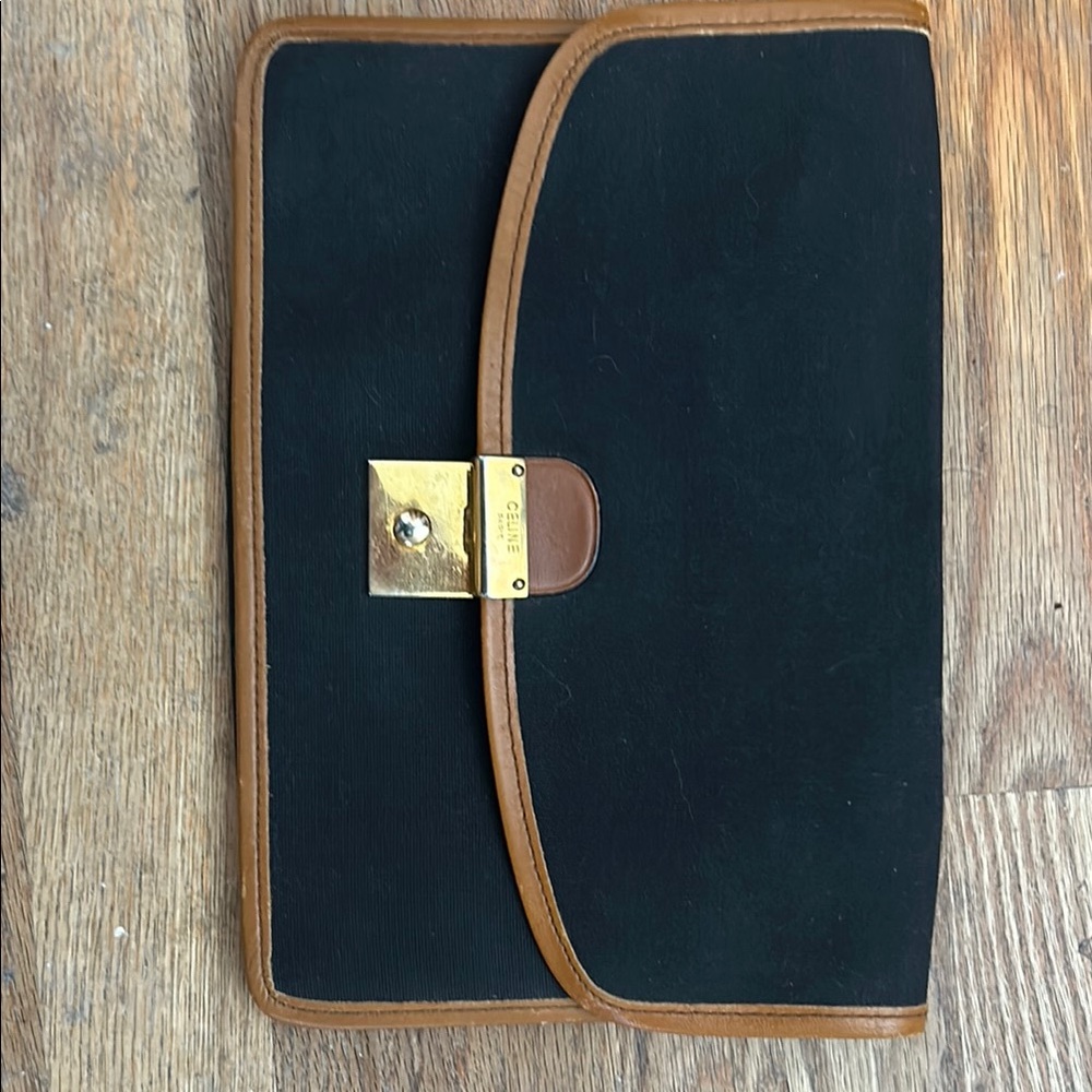 Celine Black and Brown Clutch